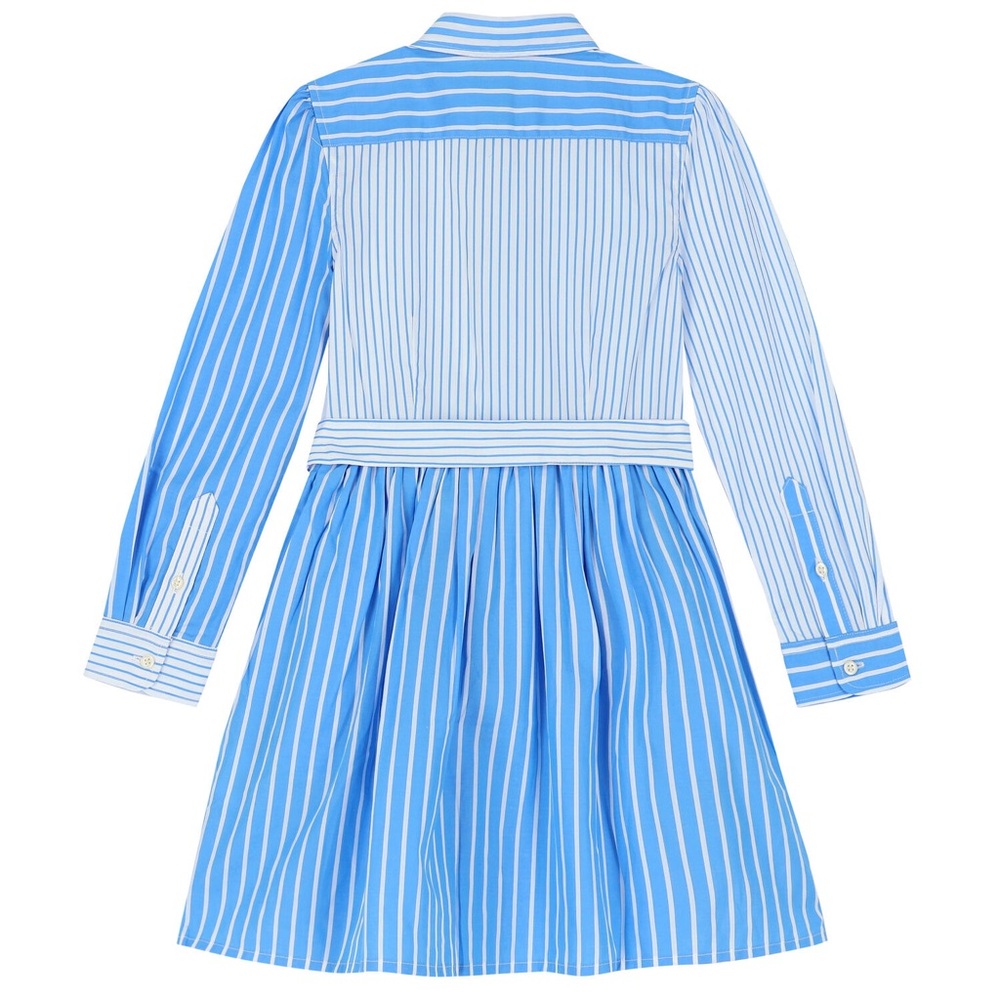 Polo Ralph Lauren Blue & White Striped Shirt Dress 14 EUC - Picture 3 of 16